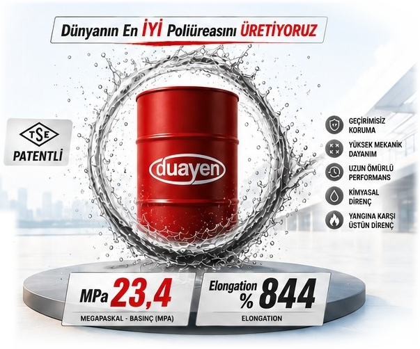 Duayen Antiblast Poliürea — Geçirimsiz Sprey Sistem Boya Kaplama (MPa 23,4 / Elongation %844)